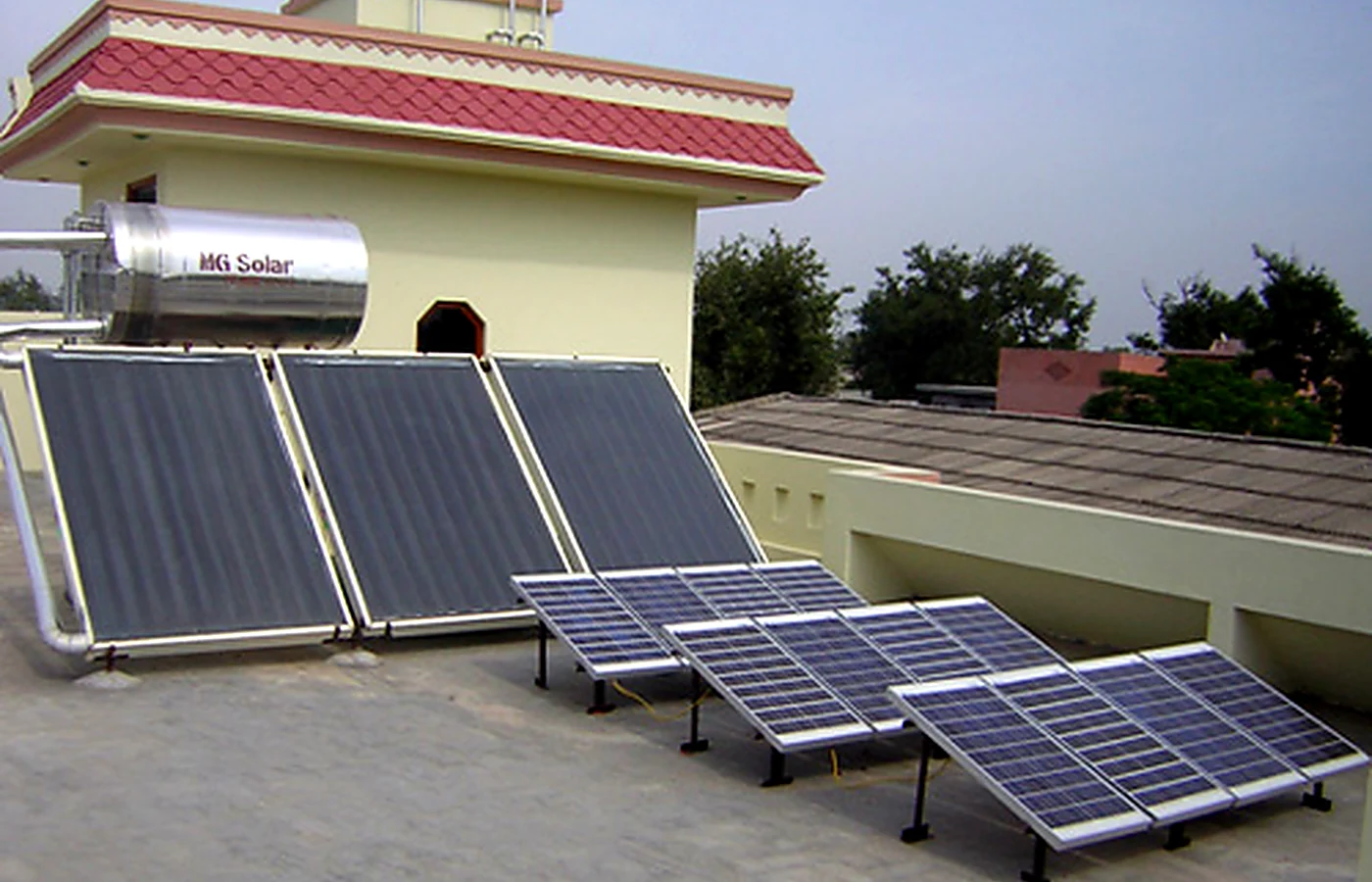 Solar geyser installation